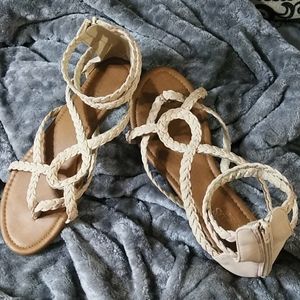 Gladiator braided sandals